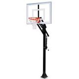 First Team Jam II-BP Steel-Acrylic In Ground Adjustable Basketball System44; Grey