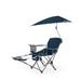 Sport-Brella Blue Camping Chair with Clamp-On Sun Shade