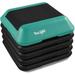 Yes4All Adjustable High Step Aerobic Platform 16 in x 16 in for Aerobic Step Exercises (Black/Green)