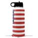 Skin Wrap Decal compatible with Hydro Flask Wide Mouth Bottle 32oz USA American Flag 01 (BOTTLE NOT INCLUDED)