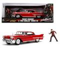 Nightmare on Elm Street 1958 Cadillac Series 62 Die-cast Car with Freddy Krueger Figure Car Play Vehicle