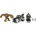 DC Comics Batman Batcycle Vehicle with Exclusive Batman and Clayface 4-Inch Action Figures Kids Toys for Boys