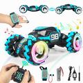 RC Car Remote Control Car Monster Truck 4WD Dual Motors Electric Racing Car For Kids 6 7 8-12 + Year Old Christmas Gift (Blue)