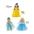 Emily Rose 18 Inch Doll Princess Dress Value 3 Pack! | 18 Princess Doll Outfits | Cinderella Belle and Jasmine | Fits American Girl Dolls