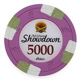 Claysmith Gaming Pack of 50 Showdown Poker Chips Heavyweight 13.5-Gram Clay Composite