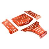 Integy RC Toy Model Hop-ups C27661RED Aluminum Alloy Body Panel Kit for Axial 1/10 Yeti Rock Racer Buggy