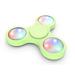 LED Colorful Lights Fidget Spinner - Hand Spin Focus Fidget Toy Stress Reliever ADHD EDC Anxiety Reducer Hand Spinner - Green