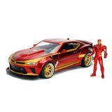 2016 Chevy Camaro SS with Iron Man Figure Avengers - Jada 99724 - 1/24 Scale Diecast Model Toy Car