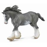 Collecta Black Sabino Roan Clydesdale Stallion Vinyl Toy Animal Figure