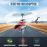 Bemico Syma S107/S107G Mini RC Helicopter with Gyro 3 Channel Remote Controlled Toys for Kids Christmas Gift - Red