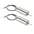 Uxcell 0.24 x0.59 3.7V Coreless Micro DC Motor 614 for Airplane Model RC Metal Silver Tone 2 PCS