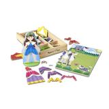 Melissa & Doug Princess & Horse Magnetic Dress-Up Wooden Dolls Pretend Play Set (35 pcs)