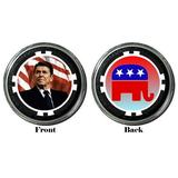 Card Guard - Ronald Reagan - Funny Protector Holdem Poker Chip / Card Cover - Black