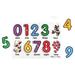 Melissa & Doug Lift & See Numbers Wooden Peg Puzzle - 10 Pieces - FSC Certified