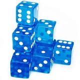 Classic Six-Sided Board Game d6 Pipped Dice 19mm Blue 10-pack