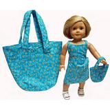 Wrap style Skirt Top Tote Bag Fits 18 Inch Girl Dolls And Comes With Matching Bag For Girl