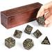 Wiz Dice Titan Dice - Polyhedral Large Dice Set for Tabletop RPG Adventure Games with a Wooden Dice Box - DND Jumbo Dice Set Suitable for Dungeons and Dragons Dungeon Master