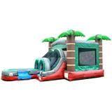 TentandTable Kids Inflatable Water Slide Bounce House Combo with Blower Tropical Red Marble
