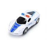 Joyabit Battery Operated Bump and Go Transforming Toys for Kids - Action Figure & Toy Vehicles - Realistic Engine Sounds & Beautiful Flash Lights (White Police Car)