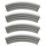 Lionel Trains O-Gauge Fastrack O36 45-Degree Curved Railway Track Pieces 4 Pack