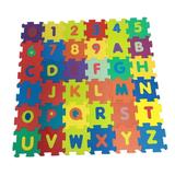 Vokodo Kids 36 Piece Alphabet And Numeric Play Mat Set Colorful Floor Puzzle Interlocking EVA Foam Tiles Safe Non-Toxic Playroom Toys Building Construction Great Gift For Preschool Children Boys Girls