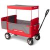 Radio Flyer 3-in-1 All-Terrain EZ Fold Wagon with Canopy Red and Gray Air Tires