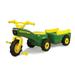 John Deere Pedal Tractor And Wagon Kids Ride On Tractor Tricycle Green + Yellow