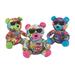 Graffiti Bear Plush Family Medium 12In - Party Favors - 3 Pieces