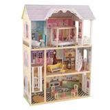 KidKraft Kaylee Wooden Dollhouse Almost 4 Feet Tall with Elevator Stairs and 10 Accessories