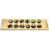 Wooden Mancala Game Board Toy