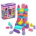 MEGA BLOKS Fisher-Price Big Building Bag Building Blocks for Toddlers With Storage (80 Pieces) Pink