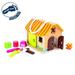small foot Wooden Toys - Wood Shed With Keys Motor Skills Dollhouse 9 Pieces