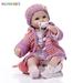 BadPiggies 17 42cm Lifelike Realistic Reborn Toddler Baby Girl Doll Handmade Soft Vinyl Silicone Newborn Dolls Toys Xmas Gift
