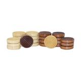 Set of 24 Stackable Wood Grooved Checkers - 1.5