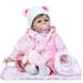 Ktaxon 22 Realike Body Doll Silicone Doll Reborn Doll Lifelike Baby Girl Pink