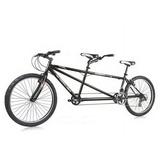 Wonder Wheels 26 In. Tandem Shimano 21 Speed Bicycle Bike Steel Frame Alloy Rims 36 H - Black