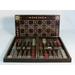 Worldwise Imports Floral on wood with Chess Board - Decoupage Wood Backgammon