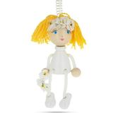 Bride Wooden Doll on a Spring 6 Inches