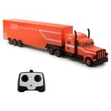 Vokodo RC Semi Truck And Trailer 18 Inch 2.4Ghz Fast Speed 1:16 Scale Electric Hauler Rechargeable Remote Control Kids Big Rig Toy Carrier Vehicle Cargo Transporter Great Gift For Children Boys Girls