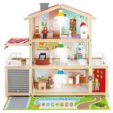 Hape Doll Family Mansion Kid s Wooden Dollhouse with LED Lights