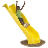 Swing-N-Slide Yellow Plastic Super Speed Wave Slide for Backyard Swing Sets with Lifetime Warranty for 5 Foot Deck Heights