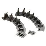 Bachmann Trains - Snap-Fit E-Z TRACK 16 PC. E-Z TRACK GRADUATED PIER SET - NICKEL SILVER Rail With Grey Roadbed - N Scale 8