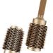 Nano Thermal Ceramic & Ionic Round Barrel Hair Brush Large Round Hair Brush with Boar Bristle 3.3 inch, for Hair Drying, Styling, Curling, Adding Hair Volume and Shine, Gold Brown.(3.3 inch)