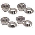 Universal Chrome Flange/Tapered Locking Lug Nut Set 10mm x 1.25mm Thread Pitch (4 Pack) for Honda Rancher 420 AT 4x4 IRS 2009-2014