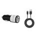 Cellet Car Charger for Samsung Galaxy Express Prime 3 - High Power (10 Watt/2.1 Amp) Dual USB Port Car Charger with Micro USB Cable (4 feet) and Atom Cloth for Samsung Galaxy Express Prime 3