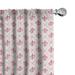 Ambesonne Fleur De Lis Curtains Pink Lily Flower Pair of 28 x63 Pink Cream