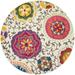 SAFAVIEH Monaco Savannah Floral Area Rug Ivory/Multi 5 x 5 Round