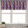 Ambesonne Carnival Window Valance Vibrant Brazilian Items 54 X 18 Dark Violet Multicolor