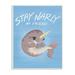 The Kids Room by Stupell Stay Narly Narwhal Fun Sunglasses Blue Oversized Wall Plaque Art 12.5 x 0.5 x 18.5