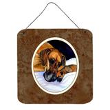 Carolines Treasures 7099DS66 Natural Eared Fawn Great Dane Momma and Puppy Wall or Door Hanging Prints 6x6 multicolor